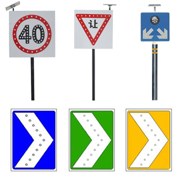 太陽(yáng)能鑲嵌燈珠標(biāo)志牌